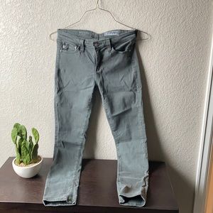AG olive green prima ankle cigarette Jean size 25